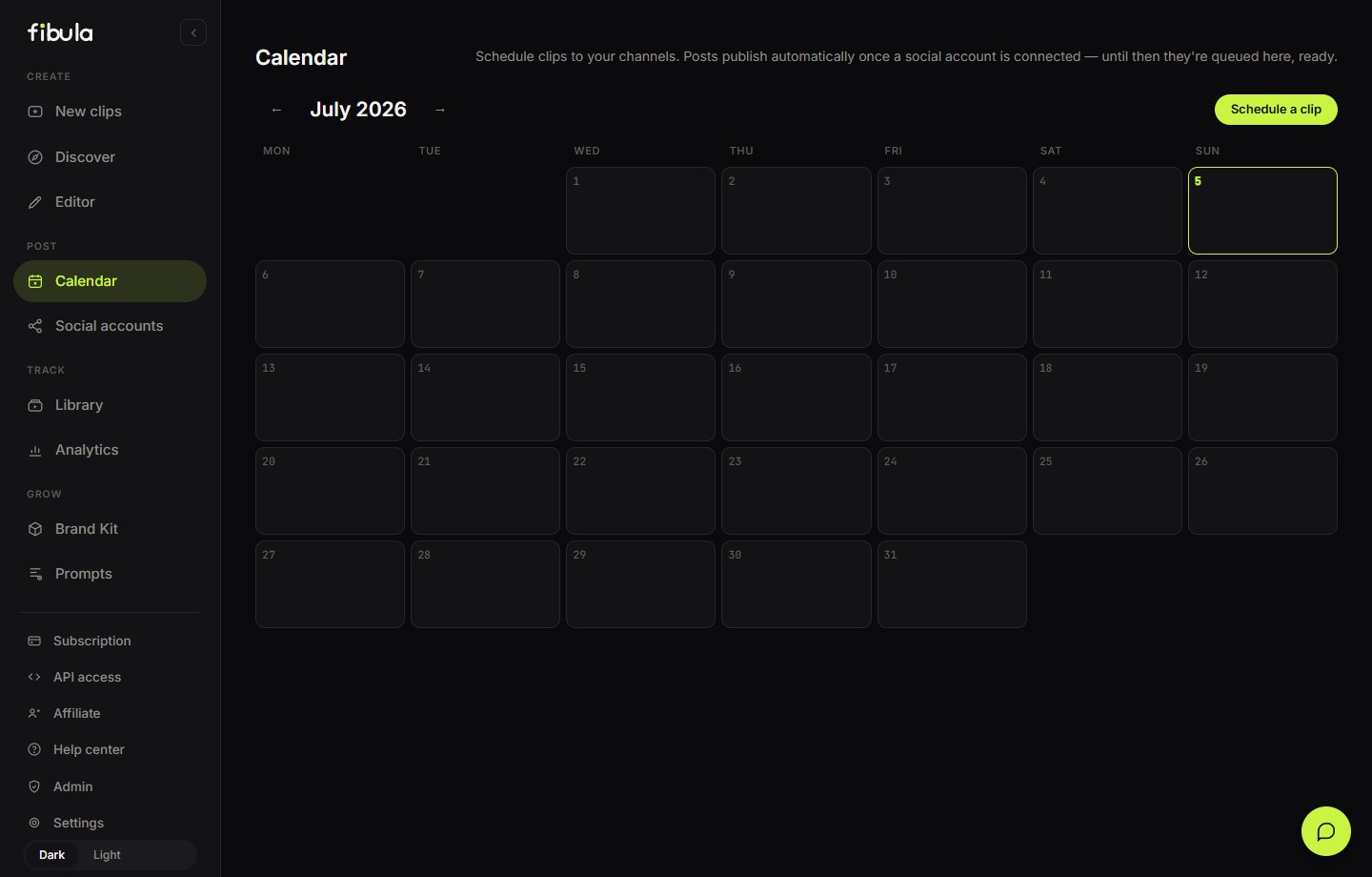 fibula calendar